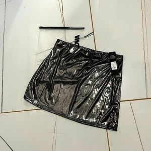 Fashion Nova Silver Micro mini Skirt